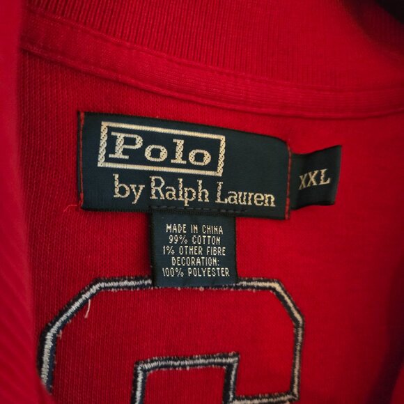 MEN'S POLO RALPH LAUREN BIG PONY USA TRACK JACKET PIQUE COTTON XXL FLAG - Picture 3 of 6